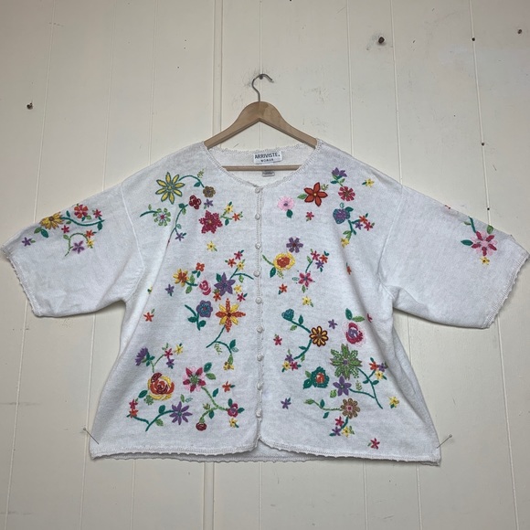 Arriviste Woman embroidered & beaded short sleeve - Picture 5 of 7